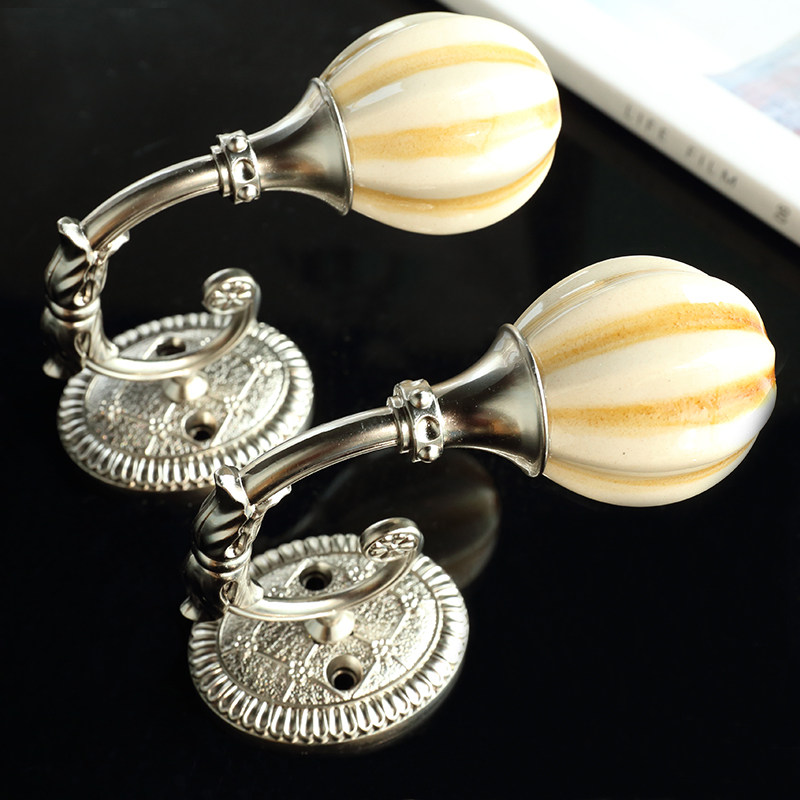 Modern simple curtain hook wall hook Living room bedroom curtain hanging ball strap hook Curtain buckle wall hook accessories