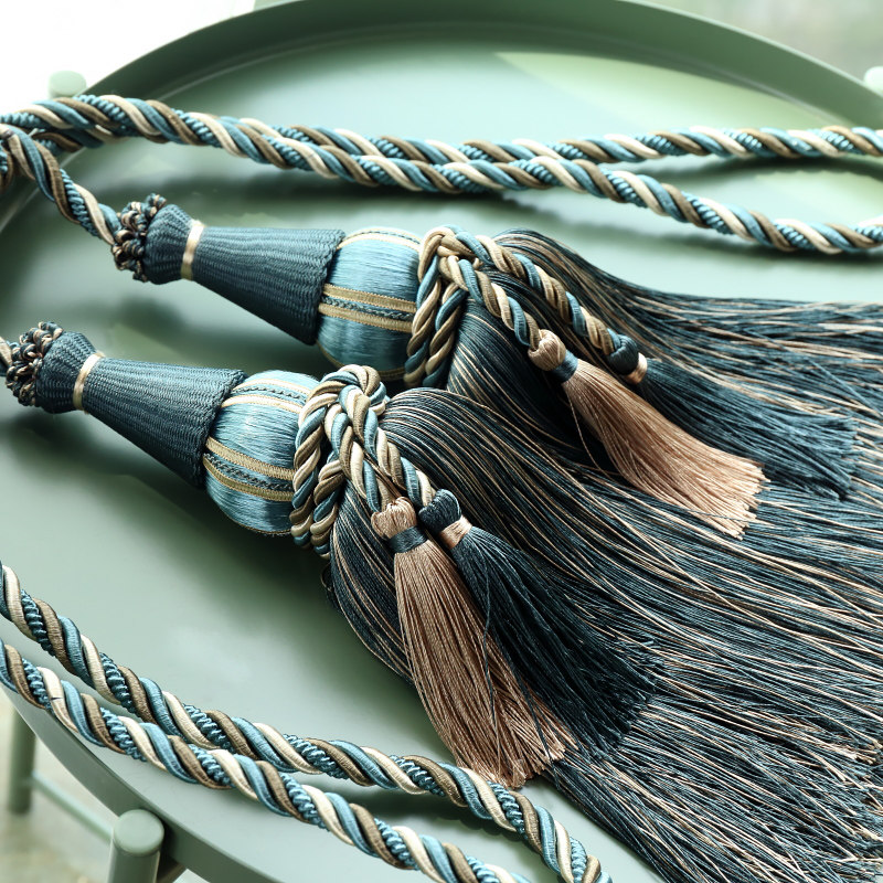 New modern simple European curtain strap hanging ball tassel decorative curtain buckle Creative cable tie handmade hanging spike