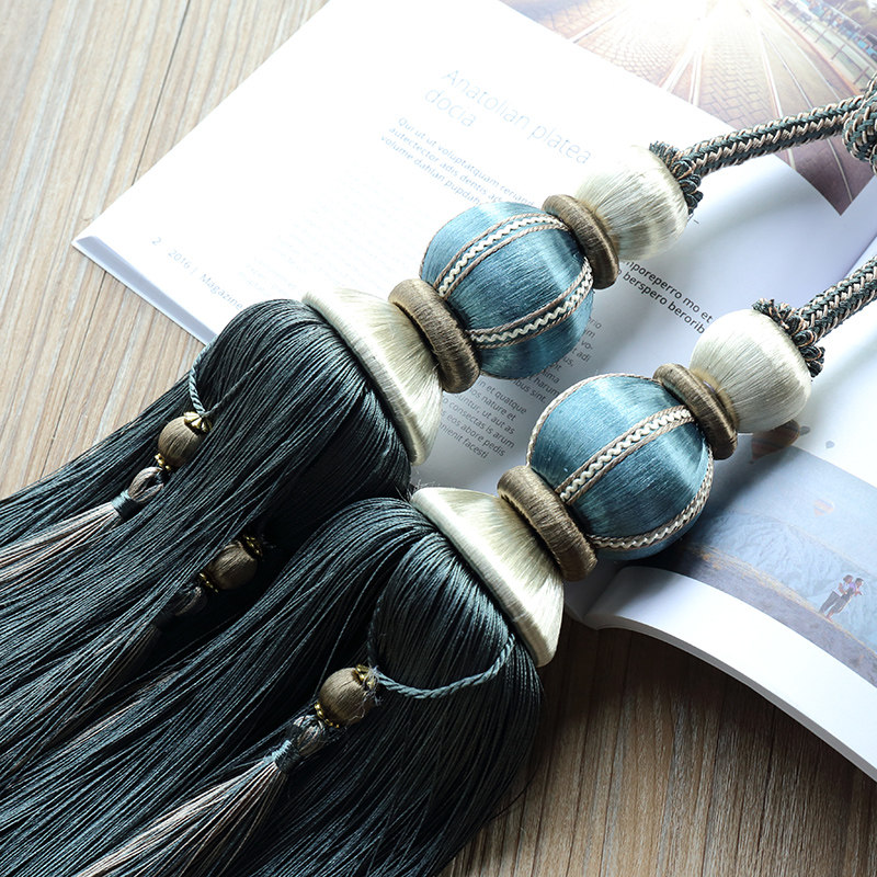 New products Fashion Creative Eurostyle Double Ball Curtain Strap Hanging ball Curtain Hooks buckle Color fully easy to match
