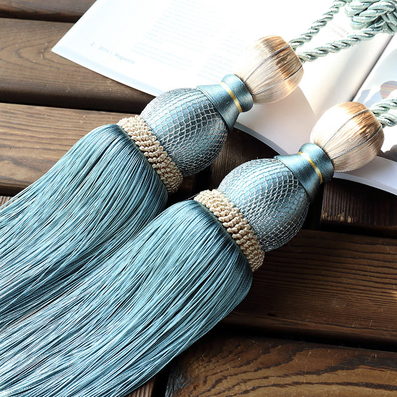 Modern minimalist creative curtain strap curtain buckle curtain hanging ball tie rope adhesive hook tassel hanging ear free hole