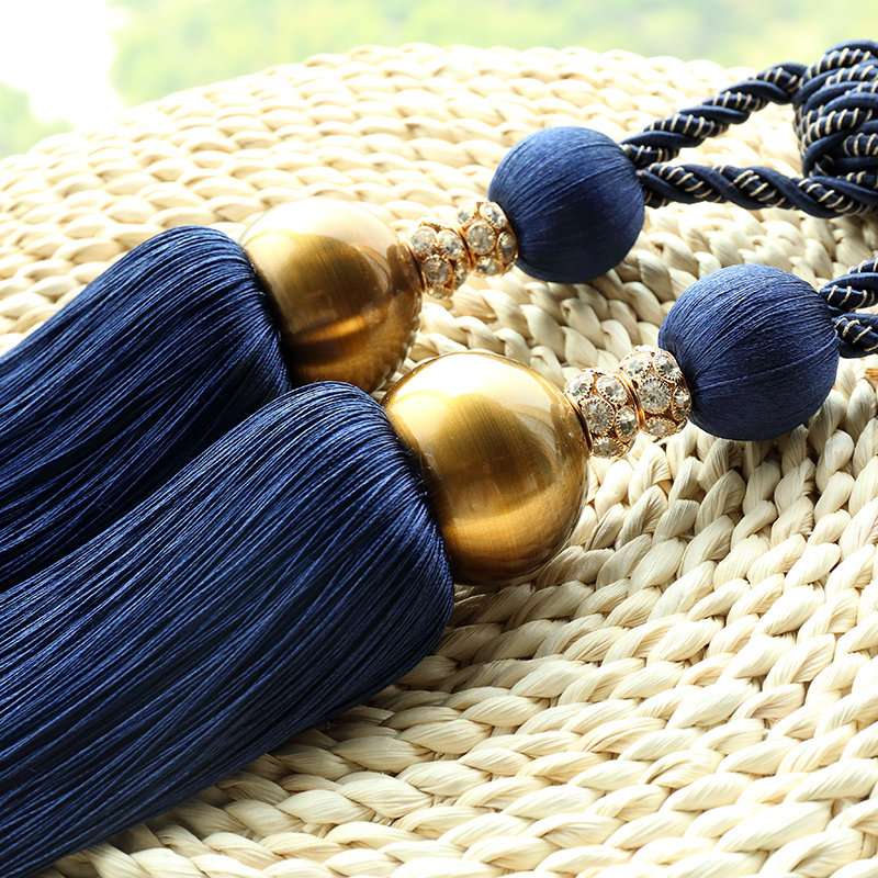 Curtain strap European-style streaming Su Curtains Hanging ball hooks Curtains Buckle Living-room Idea 100 hitch Curtain Rope Strap