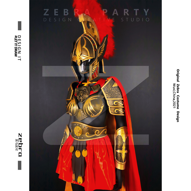 [Zebra Party] Ancient Roman Warrior Armor Exotic Style High-End Performance Show Nightclub Opening Celebration Costume