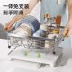 Kitchen Storage Rack, Dish Organizer, Multifunctional Countertop Sink Draining Basket for Bowls, Chopsticks, and Plates