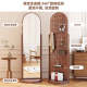 Perforated Board Dressing Mirror, Rotating Full-Length Mirror, Home-Use Clothes Rack Integrated Mirror, Fitting Mirror, Movable Floor Mirror