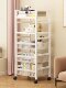 Kitchen Storage Rack, Floor-Standing Vegetable Rack, Simple Household Storage Rack, Mobile Vegetable Basket, Stainless Steel Rack