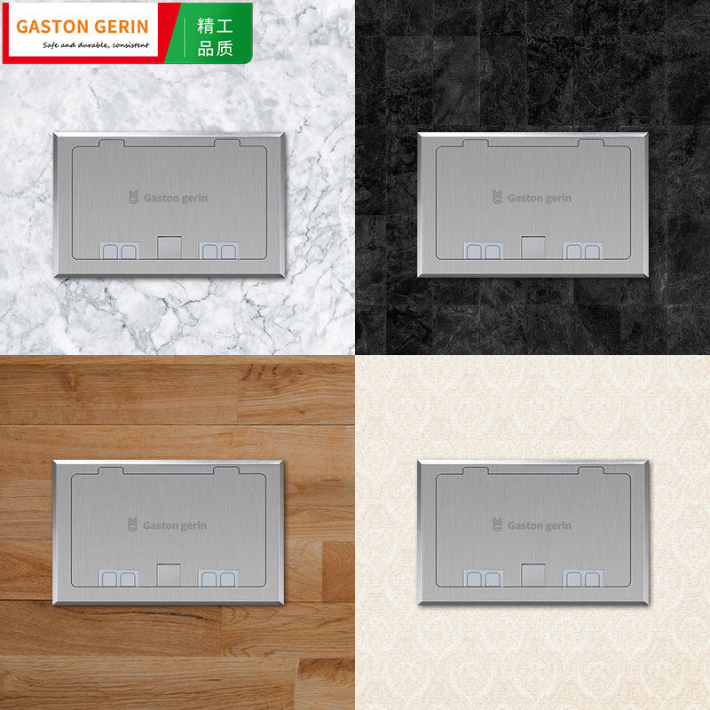 Gastongerin lengthened network ten-hole multi-functional waterproof ground plug with multimedia HD 15A American ground plug