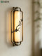 New Chinese-Style Wall Lamp for Living Room Background Wall, All-Copper Chinese-Style Aesthetic, Song-Style Aesthetic, Entryway, Corridor, Bedroom, Bedside Lighting
