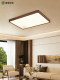 Song-Style Aesthetic Ceiling Light, Black Walnut Wood Bedroom Light, Round Bamboo Leaf Design, Chinese Style, New Chinese Style Ceiling Light for Living Room and Dining Room