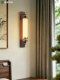 New Chinese-Style Wall Lamp, All-Copper, for Living Room Background Wall, Zen-Inspired Chinese Style, Suitable for Villa, Hotel, Hallway, Bedroom, and Bedside Lamp