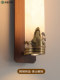 New Chinese-Style Wall Lamp, All-Copper, Chinese-Style Living Room Background Wall Lamp, Black Walnut Wood, Zen-Inspired Corridor Bedroom Bedside Lighting