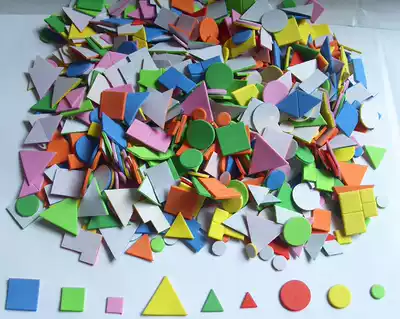 Mosaic stickers handmade materials children's cognitive geometry EVA regular round triangle diy making