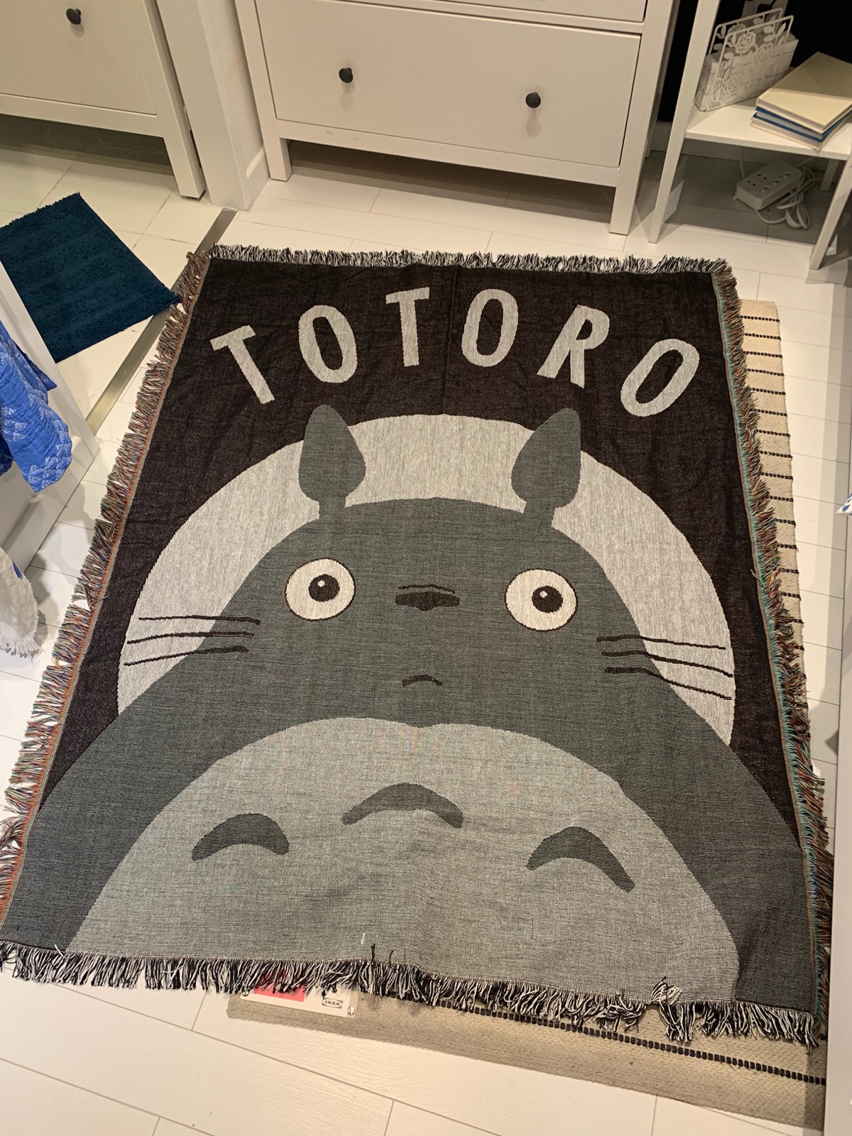 Miyazaki Junong Cat Movie Cartoon Japan Blankets Woven Tapestry Blanket Sofa Blanket Cotton Thread Casual Blanket Decoration Background Cloth