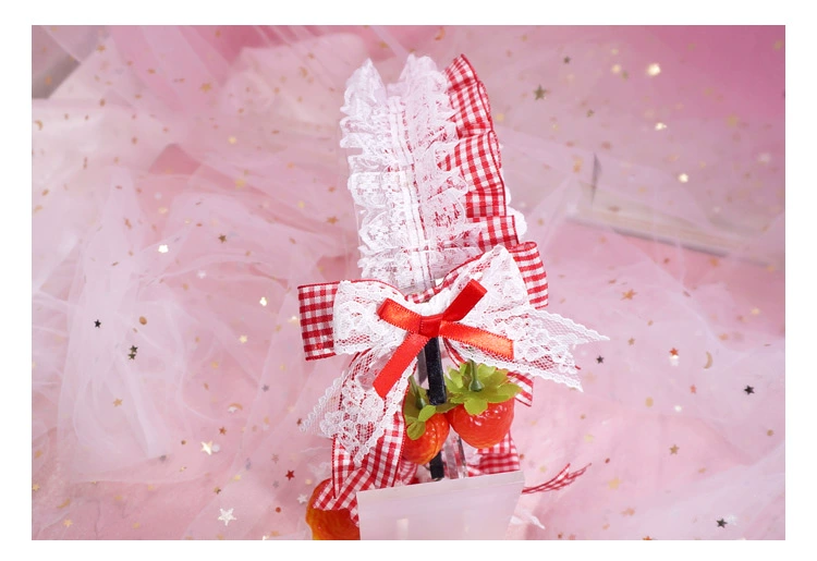Ban đầu Nhật Bản băng đô Lolita KC băng đô phụ kiện tóc lolita dâu tây kẹp tóc kẹp tóc băng đô cô gái dã ngoại - Phụ kiện tóc