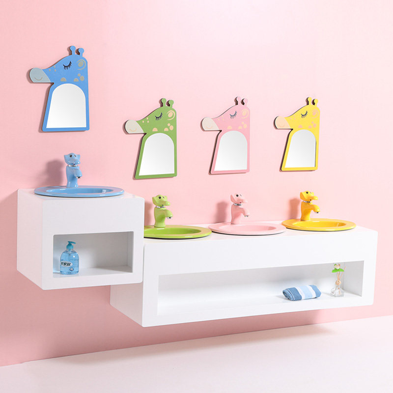 Mulan's bathroom hanging cabinet kindergarten children's bathroom cabinet combination cartoon wall hanging children's washing table hanging