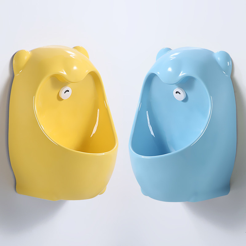 Mulan home bathroom children intelligent sensing urinal push kindergarten color ceramic hanging pool in one automatic
