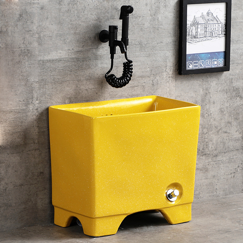 Color high foot mop pool foot plus high floor-to-ceiling small household balcony powder room pier cloth pool large outdoor courtyard