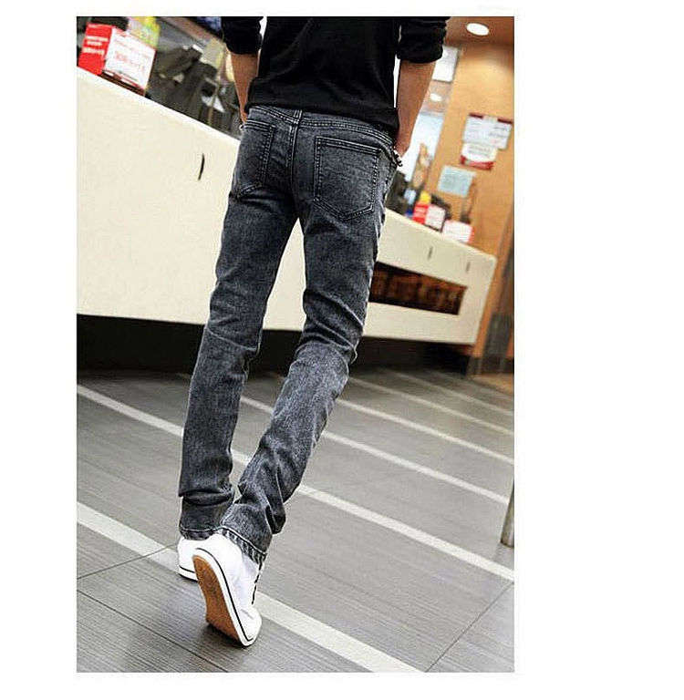 Quần jeans nam nam Slim phiên bản Hàn Quốc của xu hướng mùa hè mỏng phần thanh niên - Quần jean quần ống rộng nam