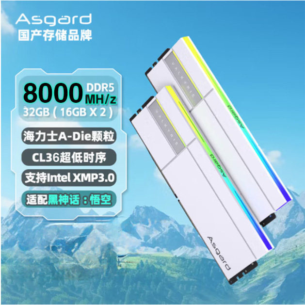 Asgard Valkyrie Ii Single-Sided 16g D5 8000 7600 6800Adie Light Strip Intel High Frequency