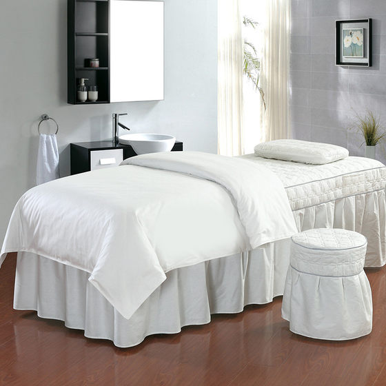 Cotton beauty salon bedspread four-piece set body beauty massage SPA special bedding custom-made LOGO