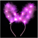 Новая модель расширила 14 огней золотые шелковые перья головные уши, блестящие плюшевые кроличьи уши ушей.