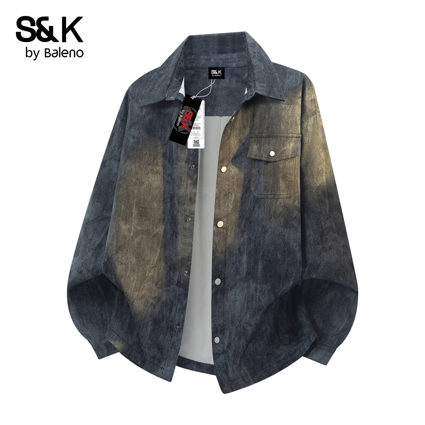 Baleno Benny Road tie-dye, весенне-зимний новый стиль, красивая мужская рубашка в стиле хулигана, куртка с лацканами, универсальная свободная куртка