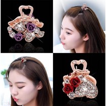 Japanese and Korean hair accessories Headdress Mini small grab clip Rhinestone bangs Hair clip Hair clip hair clip top clip Edge clip Grab clip Grab hair jewelry