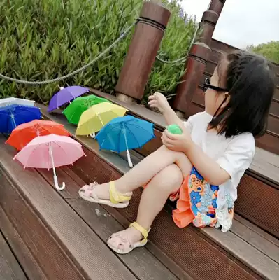 Children's personality decoration small umbrella hand-painted umbrella white umbrella graffiti umbrella cute mini umbrella children's toy umbrella super light umbrella