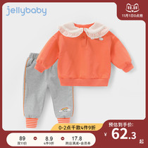 Girl autumn set 2021 new childrens net red clothes spring and autumn childrens one year old girl baby autumn clothes