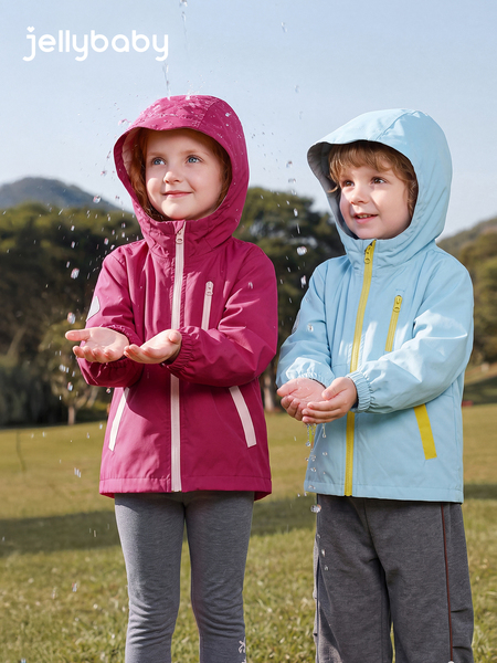 [All Girls' Wardrobes Live Broadcast Room] Jellybaby Kidsren's Soft Shell Jacket Girls' Three-In-One Jacket