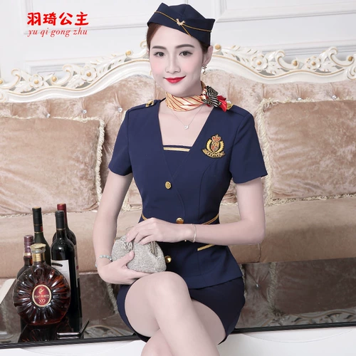 Новый короткометражный стюардесс униформный клуб здоровья клуб, специалист по купанию, обслуживающий официант KTV, как женщина -стройная