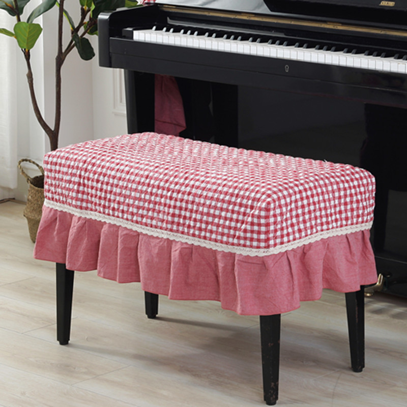 Piano stool cover single padded piano stool cushion seat cover modern minimalist style double dustproof piano chair cover