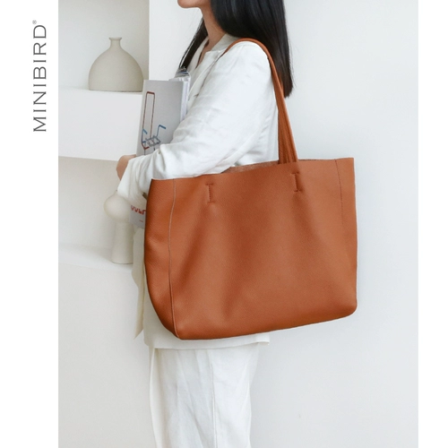 Сумка через плечо, кожаная вместительная и большая сумка на одно плечо, воловья кожа, из натуральной кожи