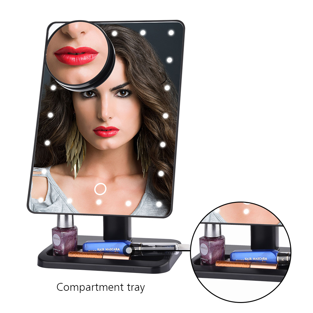 Desktop makeup mirror with light supplement light supplement light luminous mirror desktop mirror bathroom mirror with light mirror girl supplement