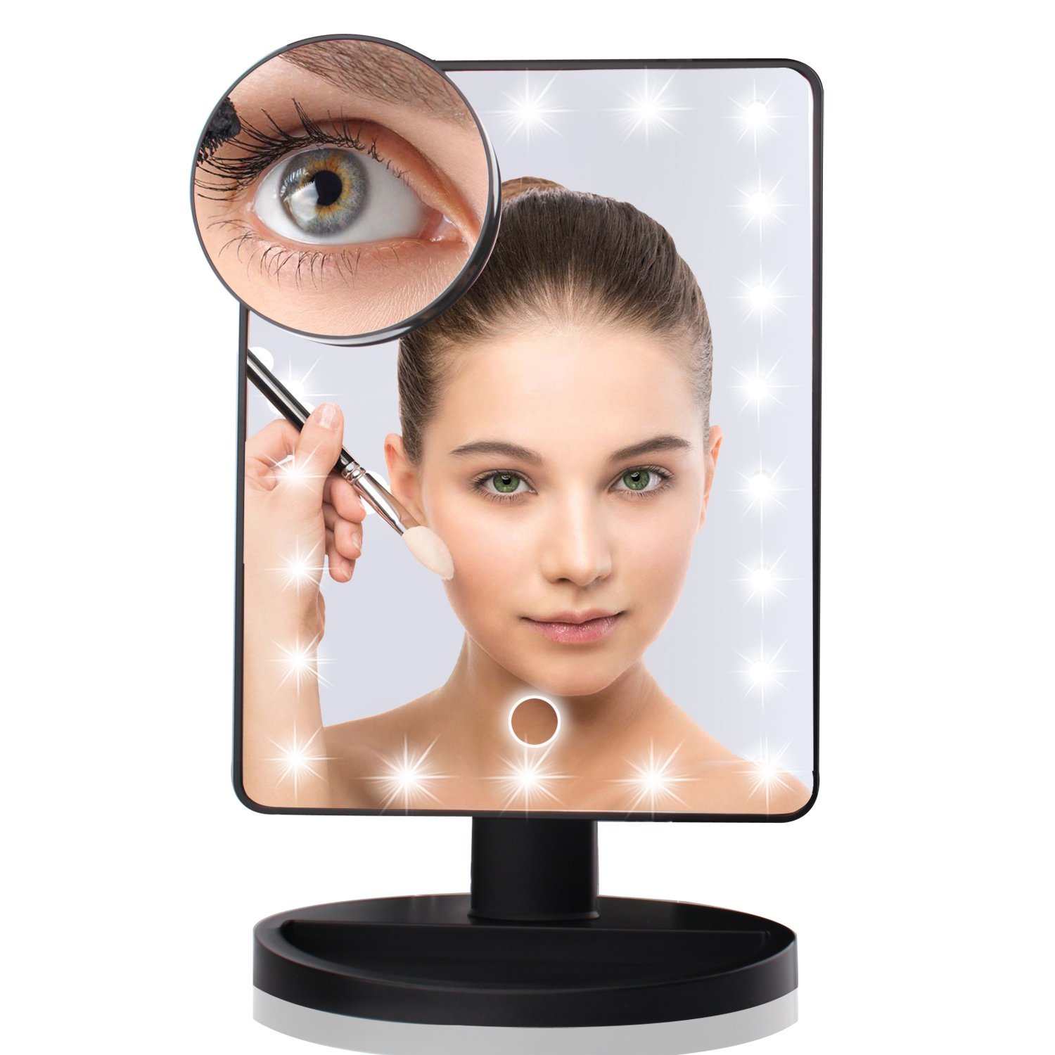 LED make-up mirror with lamp woman with lamp table style CUHK Makeup Mirror Princess Mirror Students Dormitory Creative Mirror
