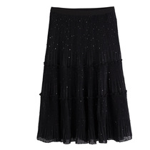 Shangxiu large size womens clothing 2021 new summer fat mm slim mesh skirt Joker crotch ocean skirt tide