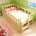 Trẻ em mới của công chúa giường trẻ em thông đơn loại giường trẻ em giường với hộ lan tôn sóng cậu bé cô gái giường khâu giường bộ giường ngủ đẹp Giường
