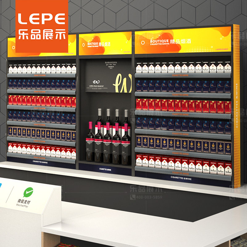 Lotte Supermarket Smoking Cabinet Display Cabinet Store Convenience Store Hanging Wall Style Combined Incense Tobacco Counter display Show