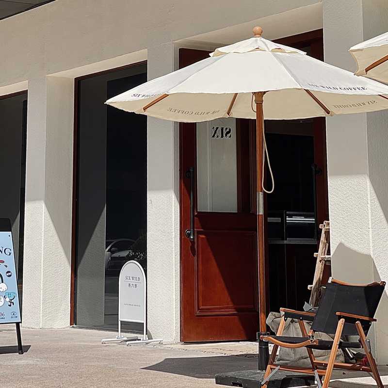 Parasol Outdoor Patio Umbrella Outdoor Garden Cafe Small Umbrella Solid Wood Round White Open-Air Yard Outdoor Umbrella Parasol Outdoor Patio Umbrella Outdoor Garden Cafe Small Umbrella Solid Wood Round White Open-Air Yard Outdoor Umbrella