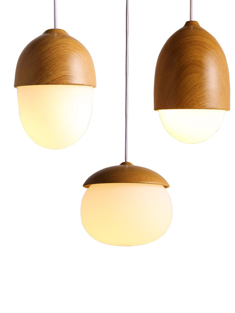 Modern simple creative personality single-head glass nut restaurant chandelier Nordic style bedroom bedside dining table bar lamp