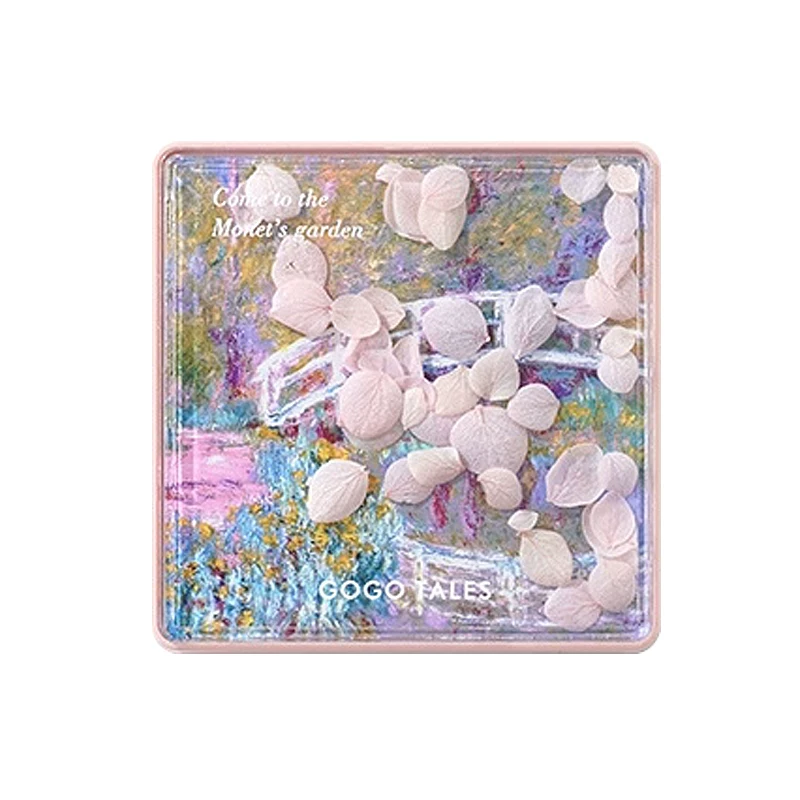 Палетка теней для век GOGO TALES Gogo Secret Garden Petal Eye Shadow Disk Summer Milk Tea Earth Color Ducky Light Pearl Light Sencer
