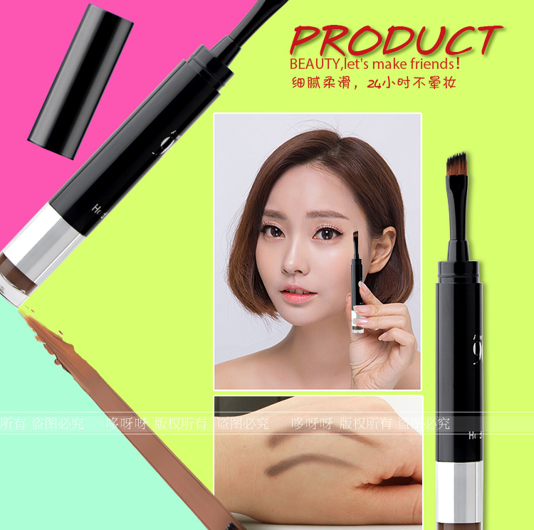 Thạch lông mày lông mày bút chì lông mày bột lông mày tự nhiên nhuộm không thấm nước và mồ hôi-proof lâu dài người mới bắt đầu với bàn chải trong 24 giờ mà không tẩy trắng bút vẽ chân mày