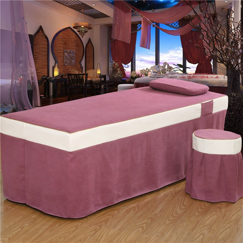 Beauty bedspread duy nhất mảnh chăm sóc sắc đẹp thẩm mỹ viện Body giường massage với một lỗ trên một giường đặt tối giản đặc biệt châu Âu - Trang bị tấm mẫu ga giường spa