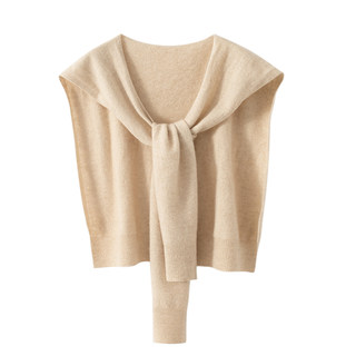 Spring and Autumn 100% Cashmere Shawl, High-End Wool Knit, Warm Neck and Shoulder Cover, Suitable for Pairing with Dresses, Outerwear for Women