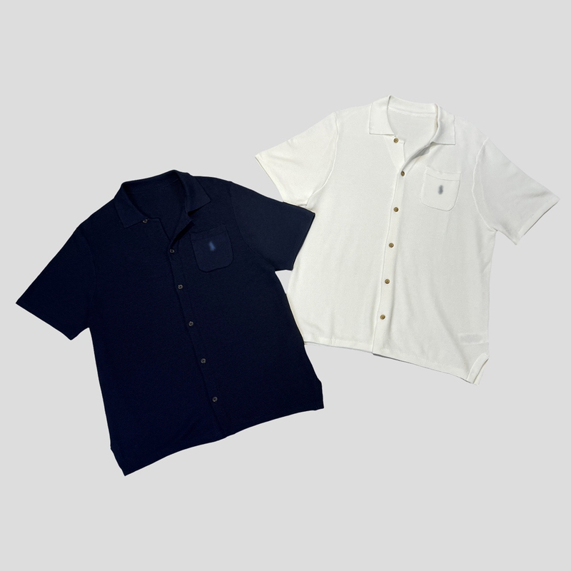 Thousand-Yuan Quality】Nonnod 26Ss Relaxed Vacation Casual Cotton Polo Collar Knitted Short-Sleeve Cardigan
