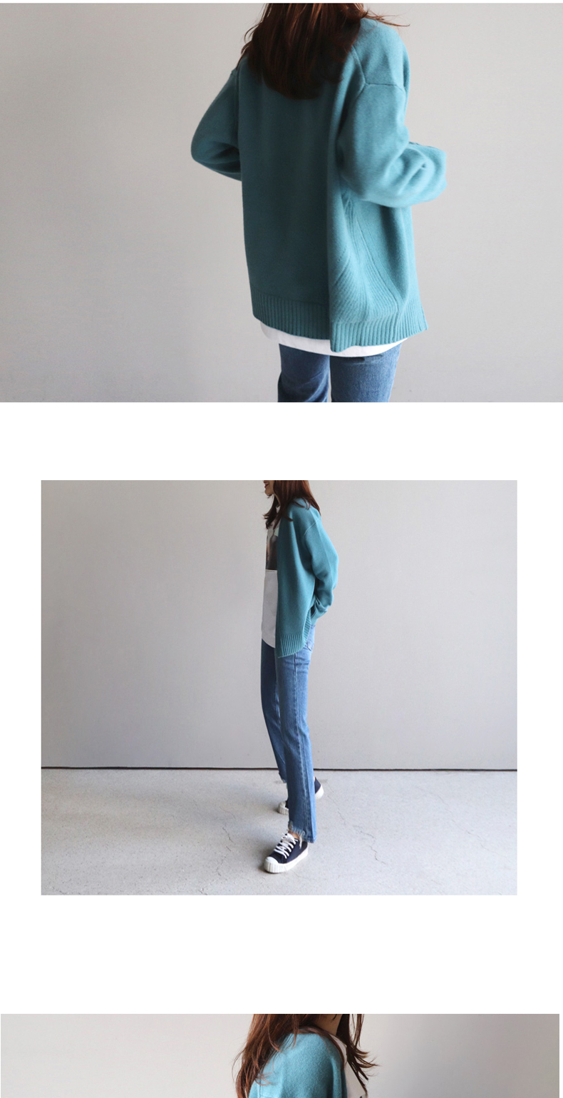 Bailuoan tinh khiết màu đan cardigan phụ nữ lỏng lẻo bên ngoài 2018 mùa thu mới ngắn giản dị hoang dã áo len áo áo len hàn quốc