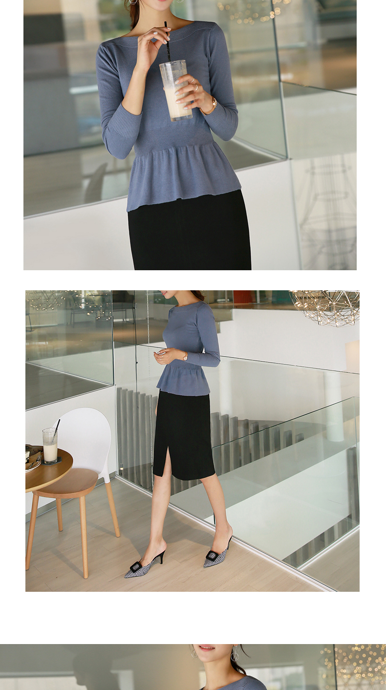 Áo len cổ lọ Bailuoan nữ tay dài 2018 thu đông mới sản phẩm eo thon là áo len mỏng trùm đầu áo khoác cardigan nữ form dài