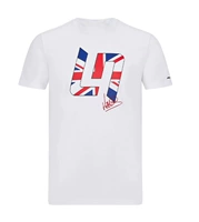 F12020 Season McLaren Team McLaren Norris British Flag Logort Short -Sleeed White