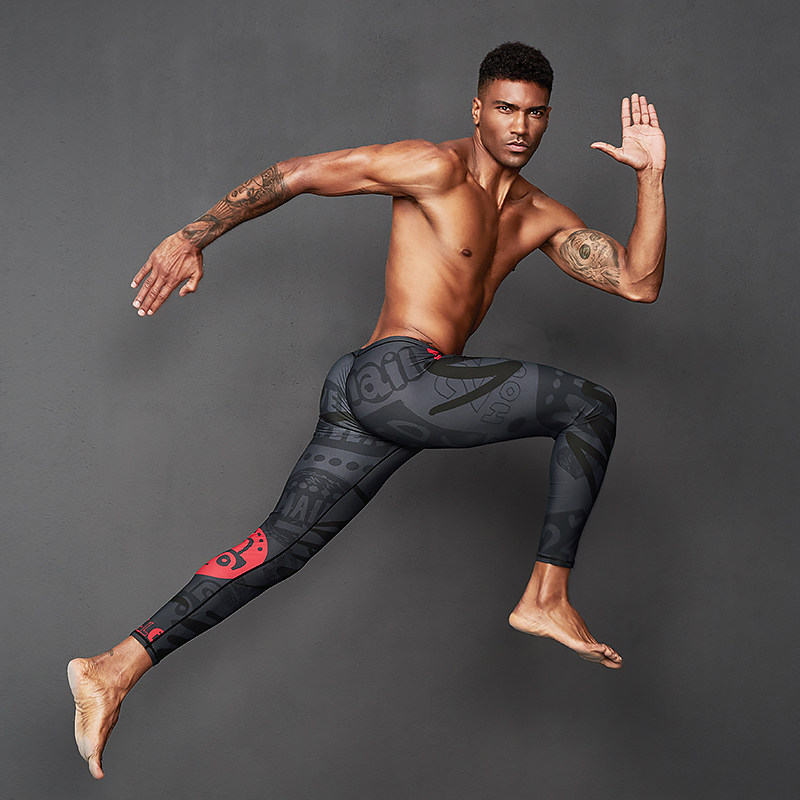 Flying fish men nine point swimming pants long style fast dry warm fashion diving pants sunscreen medium long style seven point swimming pants men