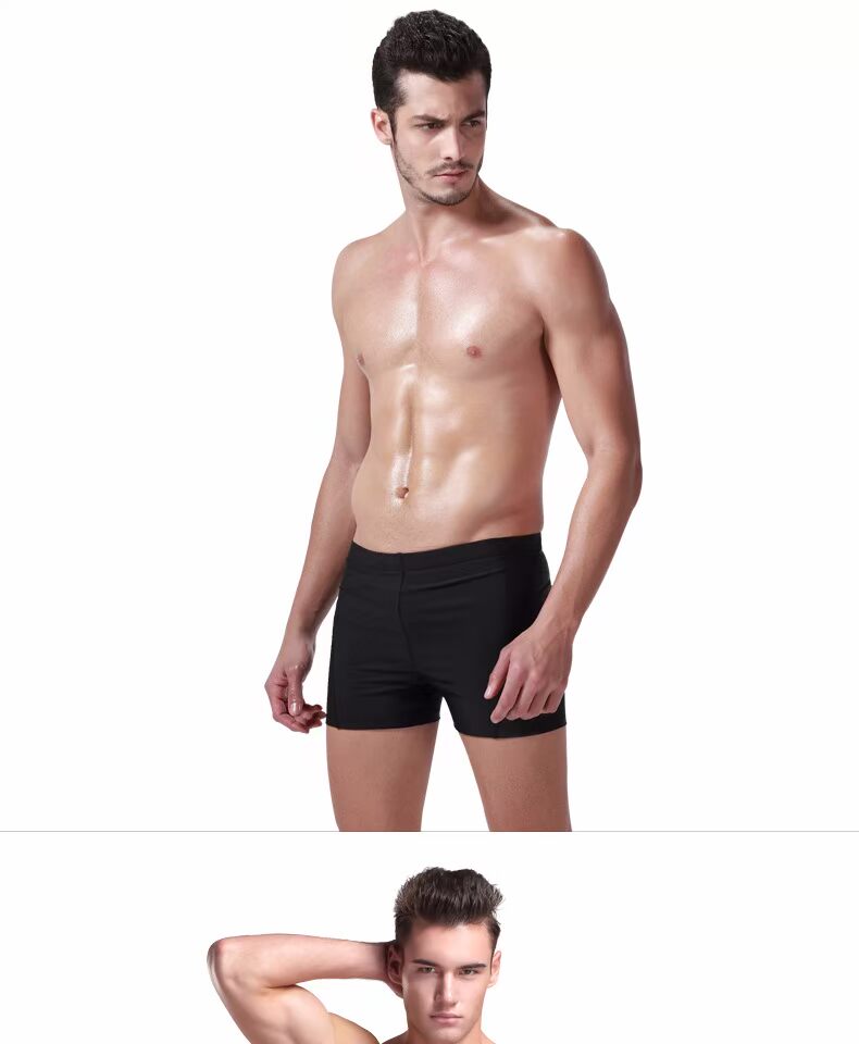 Quần short boxer quần bơi không thấm nước mũ bơi HD kính 3 bộ đồ bơi nam ba mảnh suối nước nóng không thấm nước kích thước lớn quần bơi nam hàng hiệu