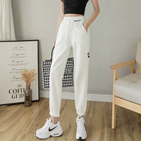 Белые приталенные весенние штаны для отдыха, подходит для подростков, высокая талия, коллекция 2021, в западном стиле